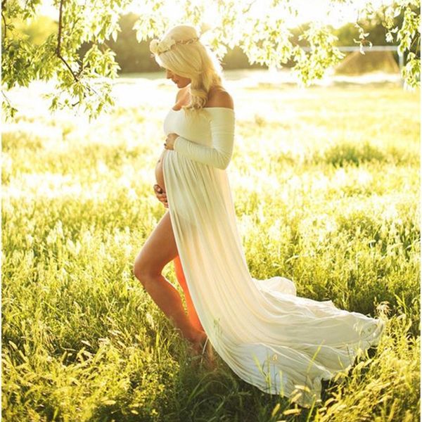 maternity dress for pgraphy boat neck dress maternty off shoulder long sleeve stretch cotton chiffon parchwork pregnant dres, White
maternity dress for pgraphy boat neck dress maternty off shoulder long sleeve stretch cotton chiffon parchwork pregnant dres, White