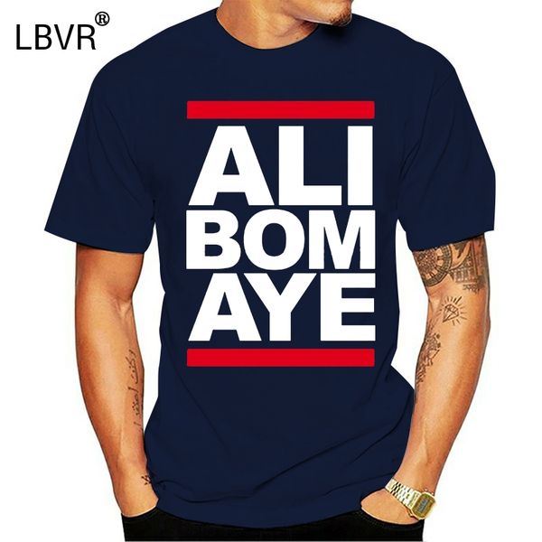 ali bomaye mohammad ali rumble in the jungle boxing t shirt, White;black