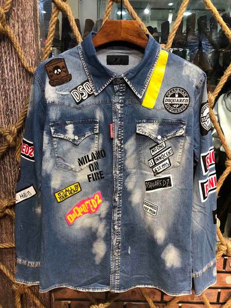 2020 famous mens denim jacket men women casual coats fashion mens jacket stylist outwear, Black;brown
2020 famous mens denim jacket men women casual coats fashion mens jacket stylist outwear, Black;brown