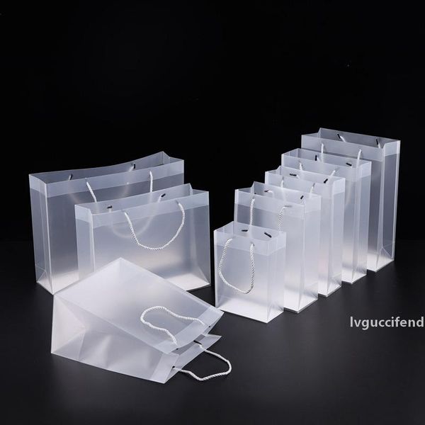8 size frosted pvc plastic gift bags with handles waterproof transparent pvc bag clear handbag party favors bag custom logo lx1383
8 size frosted pvc plastic gift bags with handles waterproof transparent pvc bag clear handbag party favors bag custom logo lx1383