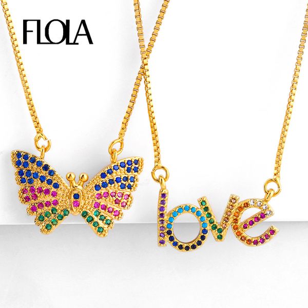 flola rainbow butterfly necklaces & pendant woman cz minimalist love rainbow necklace gold filled jewelry collar arcoiris nkep79, Silver
flola rainbow butterfly necklaces & pendant woman cz minimalist love rainbow necklace gold filled jewelry collar arcoiris nkep79, Silver