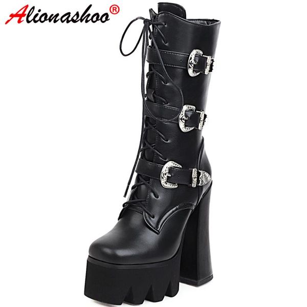 extreme 15cm high heel platform boots lace up ankle boots for women buckle brown black botas mujer large size 12 43
extreme 15cm high heel platform boots lace up ankle boots for women buckle brown black botas mujer large size 12 43