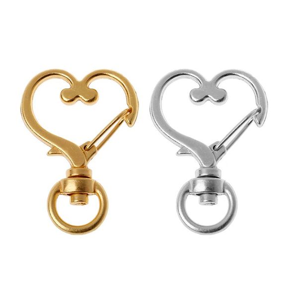 10pcs metal swivel lobster clasp snap hook heart shape keychain jewelry findings, Silver
10pcs metal swivel lobster clasp snap hook heart shape keychain jewelry findings, Silver