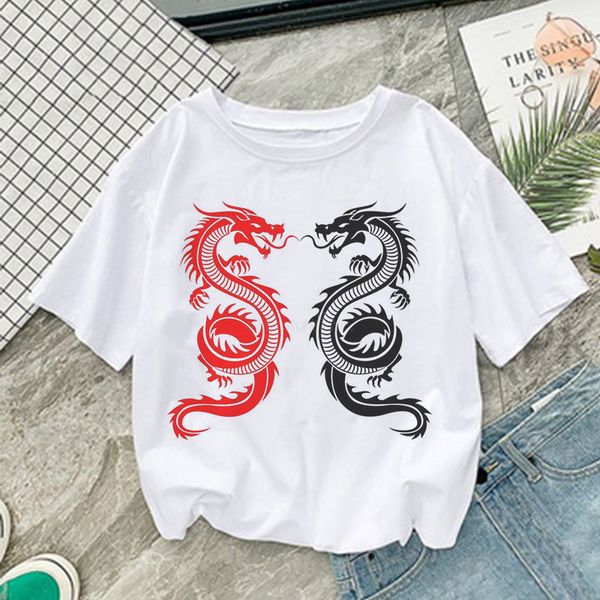 vintage chinese dragon print t shirt 2020 summer new oversize loose casual tshirt vogue harajuku streetwear women's t-shirt, White
vintage chinese dragon print t shirt 2020 summer new oversize loose casual tshirt vogue harajuku streetwear women's t-shirt, White
