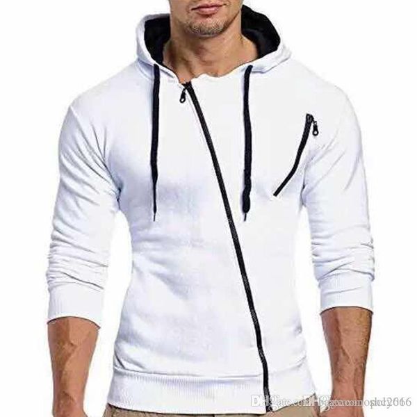 2019 autumn winter new designer men's warm slim sweater sports casual men's diagonal zipper hooded sweater take xl underwear to se, Black
2019 autumn winter new designer men's warm slim sweater sports casual men's diagonal zipper hooded sweater take xl underwear to se, Black