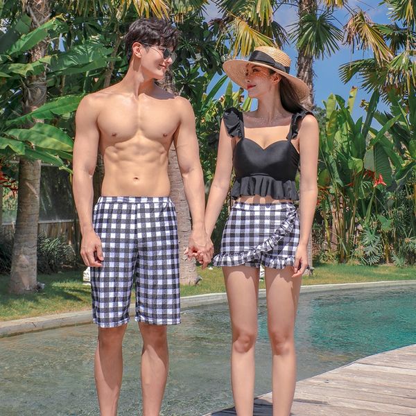 couple women's conservative split plaid high waist bikini new spring bikini men's swimsuit ins swimsuit, Black
couple women's conservative split plaid high waist bikini new spring bikini men's swimsuit ins swimsuit, Black