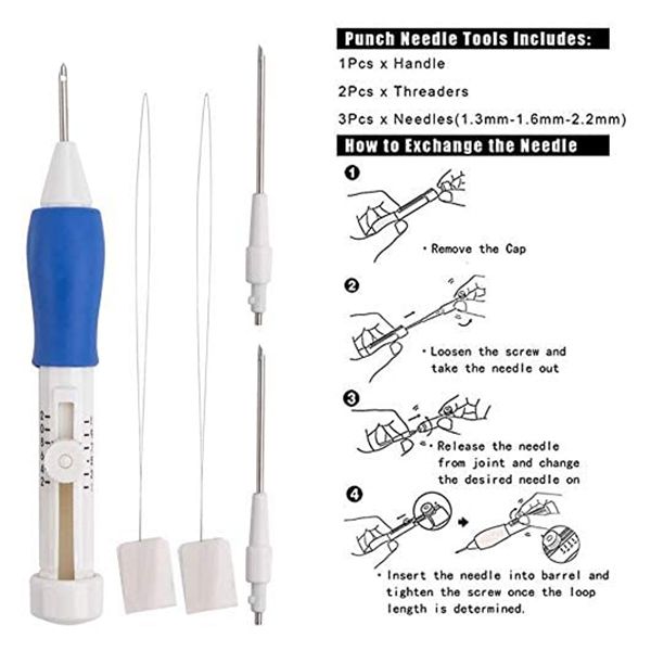 punch needle embroidery set craft tools set with 100 colors threads for diy sewing and cross stitch project dnj998, Black
punch needle embroidery set craft tools set with 100 colors threads for diy sewing and cross stitch project dnj998, Black
