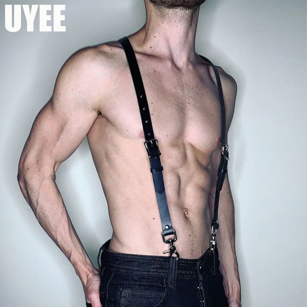 uyee pu leather men harness punk body bondage shoulder straps costume with buckle for men's clothing belt suspenders lm-065, Black;brown
uyee pu leather men harness punk body bondage shoulder straps costume with buckle for men's clothing belt suspenders lm-065, Black;brown