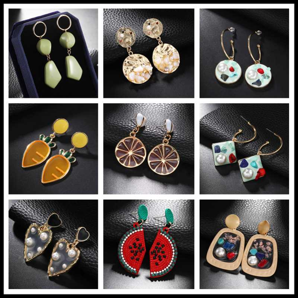 30 styles colorful alloy earring pendant drop earrings for women unique design geometric statement earrings wedding jewelry gift, Silver
30 styles colorful alloy earring pendant drop earrings for women unique design geometric statement earrings wedding jewelry gift, Silver