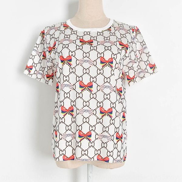 2020 summer s knitwear new thin printed letter bow hollow-out short sleeve knitwear t-shirt women's s20575, White
2020 summer s knitwear new thin printed letter bow hollow-out short sleeve knitwear t-shirt women's s20575, White