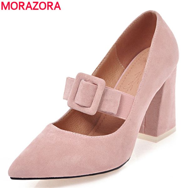 morazora new flock square high heels wedding shoes woman fashion elegant work shoes pointed toe women pumps solid big size 34-46, Black
morazora new flock square high heels wedding shoes woman fashion elegant work shoes pointed toe women pumps solid big size 34-46, Black