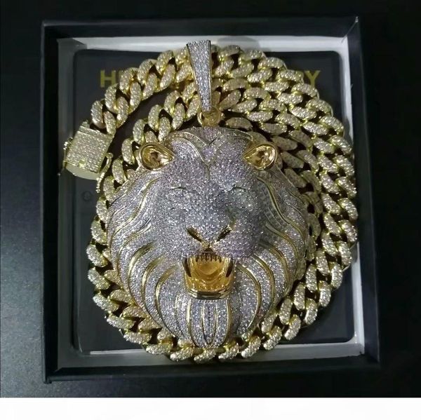 mens jewelry hip hop iced out pendant luxury designer necklace bling diamond cuban link chain big pendants lion animal rapper accessories, Silver
mens jewelry hip hop iced out pendant luxury designer necklace bling diamond cuban link chain big pendants lion animal rapper accessories, Silver