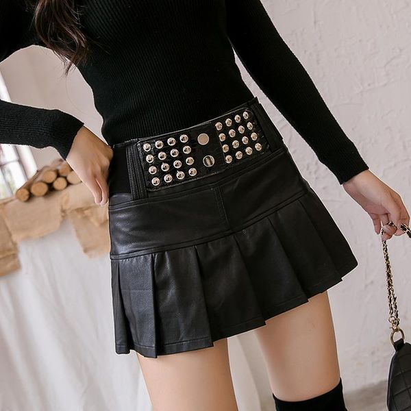 fashion women girl faux leather high waist skirts solid causal korean new short empire ladies elegant mini skirt q94, Black
fashion women girl faux leather high waist skirts solid causal korean new short empire ladies elegant mini skirt q94, Black