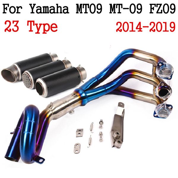 motorcycle exhaust modified front pipe slip-on full exhaust system link tube for mt09 fz09 mt-09 fz-09 2014-2020 tracer 900
motorcycle exhaust modified front pipe slip-on full exhaust system link tube for mt09 fz09 mt-09 fz-09 2014-2020 tracer 900