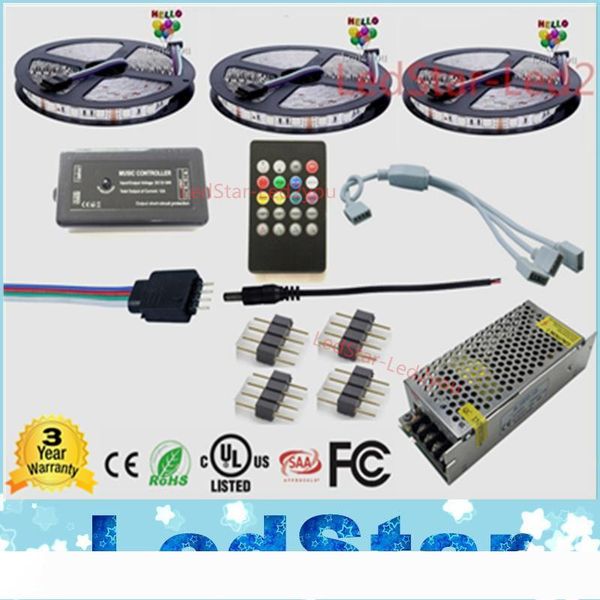 15m music led strip waterproof 5050 tape ruban 12v flexible + music remote controller + power adapter kit ing
15m music led strip waterproof 5050 tape ruban 12v flexible + music remote controller + power adapter kit ing