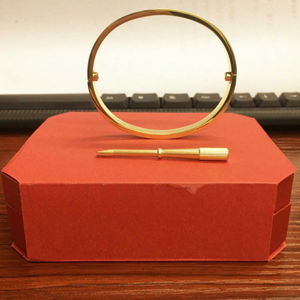 love titanium steel silver rose gold with diamonds bracelet bangles women men screw bracelet couple jewelry with original box aznd, Black
love titanium steel silver rose gold with diamonds bracelet bangles women men screw bracelet couple jewelry with original box aznd, Black