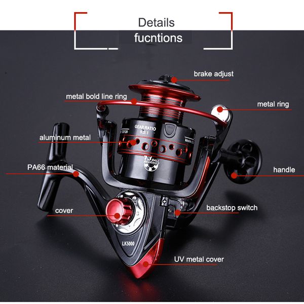 yuyu metal fishing spinning reel металла катушка 2000 3000 4000 5000 6000 7000 13bb соотношение 5,2: 1 бас карп рыболовная катушка тормоза 8
yuyu metal fishing spinning reel металла катушка 2000 3000 4000 5000 6000 7000 13bb соотношение 5,2: 1 бас карп рыболовная катушка тормоза 8