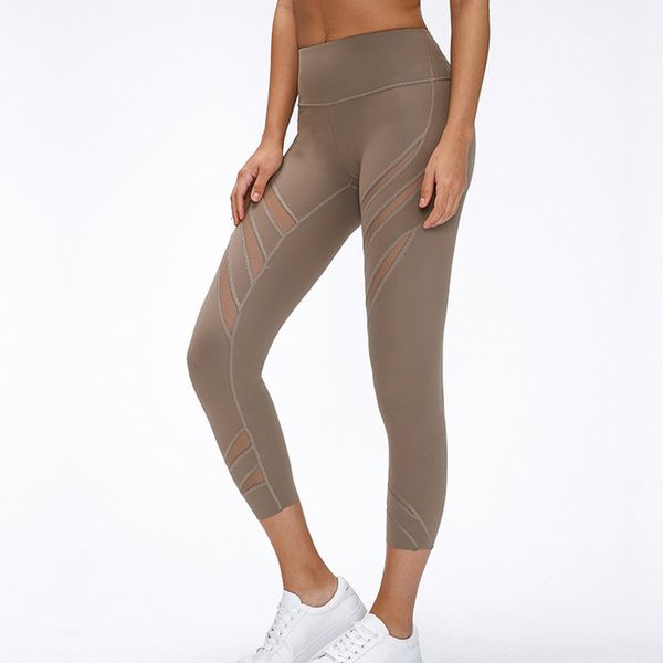 2020 woman capris net yarn gym capris super quality mesh stretch fabric size us4 us12 shpping, Black