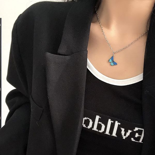 kpop fashion butterfly necklace women cute girl style link chain butterfly pendant choker 2020 necklaces for women jewelry, Silver
kpop fashion butterfly necklace women cute girl style link chain butterfly pendant choker 2020 necklaces for women jewelry, Silver