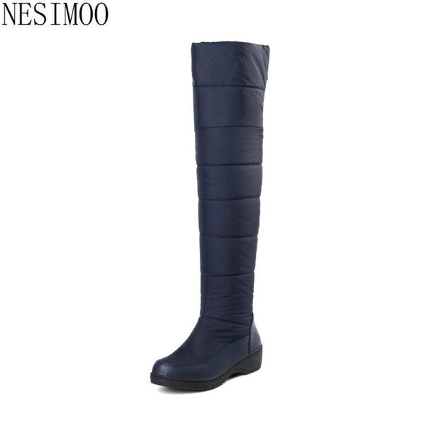 nesimoo 2021 over the knee women boots pu leather down zipper women shoes round toe plush wedge heel winter snow boots size35-43, Black
nesimoo 2021 over the knee women boots pu leather down zipper women shoes round toe plush wedge heel winter snow boots size35-43, Black