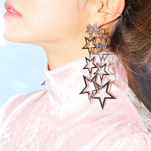 statement stars long earrings for women fashion party jewelry bijoux big earrings gift, Silver
statement stars long earrings for women fashion party jewelry bijoux big earrings gift, Silver
