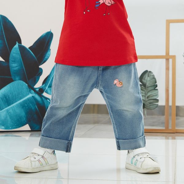 a.lusso children's clothing 2020 spring and summer new knitted washing denim children's capri pants girls cotton, Blue
a.lusso children's clothing 2020 spring and summer new knitted washing denim children's capri pants girls cotton, Blue