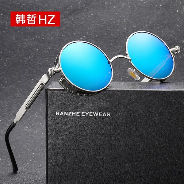 886 classic steampunk sun round personalized reflective sunglasses sunglasses for men and women, White;black
886 classic steampunk sun round personalized reflective sunglasses sunglasses for men and women, White;black