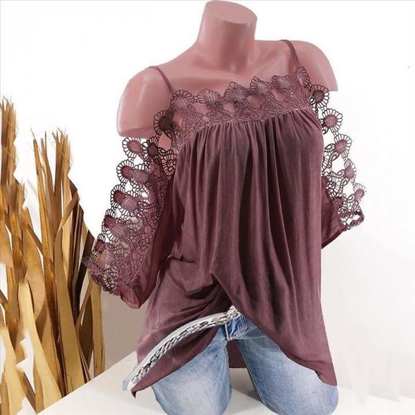 s 5xl women blouse lace short sleeve cold shoulder strappy summer womens blouses and hollow out ladies mujer, White
s 5xl women blouse lace short sleeve cold shoulder strappy summer womens blouses and hollow out ladies mujer, White