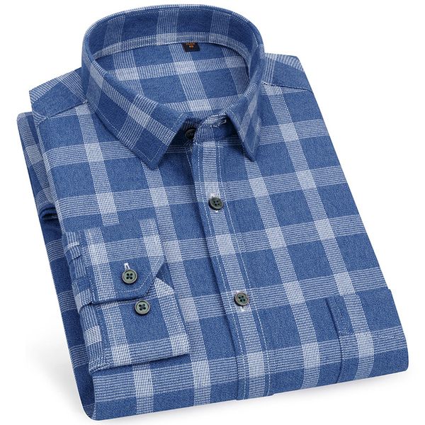 men's casual shirts spring&autumn 100% cotton brushed plaid shirt men standard-fit comfortable warm button-collar long sleeve, White;black
men's casual shirts spring&autumn 100% cotton brushed plaid shirt men standard-fit comfortable warm button-collar long sleeve, White;black