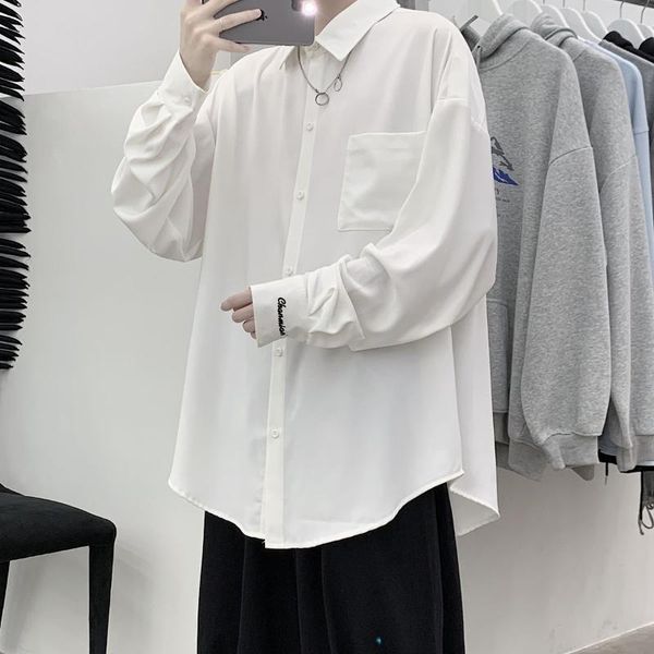 men's casual shirts 2021 fashion long-sleeved hawaiian shirt loose white social camisa masculina streetwear size -2xl, White;black
men's casual shirts 2021 fashion long-sleeved hawaiian shirt loose white social camisa masculina streetwear size -2xl, White;black