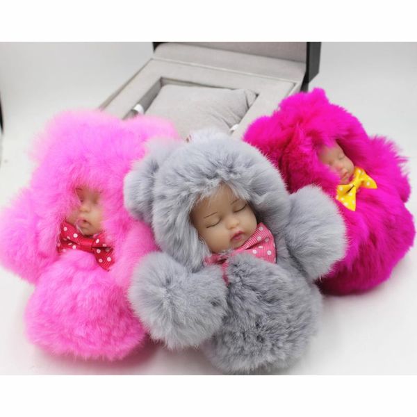 sell 12cm cute sleeping baby doll key chain real rex fur keychain fluffy pom pom keyring bag car trinket women gift, Silver
sell 12cm cute sleeping baby doll key chain real rex fur keychain fluffy pom pom keyring bag car trinket women gift, Silver