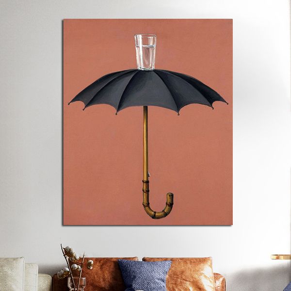 magritte glass water on umbrella posters and prints surrealism still life canvas painting printed pictures bedroom wall decor
magritte glass water on umbrella posters and prints surrealism still life canvas painting printed pictures bedroom wall decor