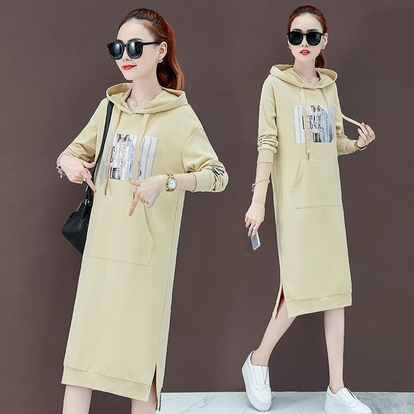 2019 осень женщин новый модный корейский стиль с капюшоном свитер распечатанный шаблон платье раскол свитер платье, Black
2019 осень женщин новый модный корейский стиль с капюшоном свитер распечатанный шаблон платье раскол свитер платье, Black