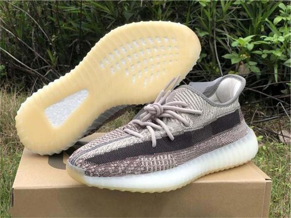 2020 authentic kanye west v2 zyon israfil asriel 3m reflective running shoes fz1267 women men zebra outdoor shoes with box us 5-1, Black