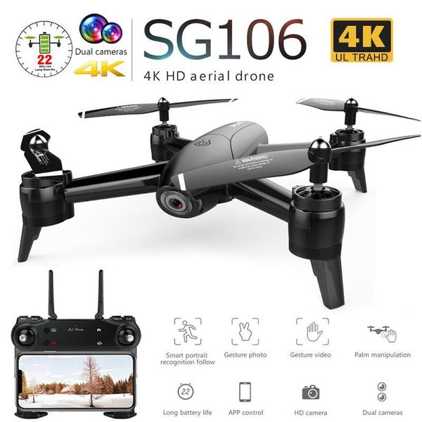 sg106 drone with dual camera 1080p 720p 4k wifi fpv real time aerial video wide angle optical flow rc quadcopter helicopter toys
sg106 drone with dual camera 1080p 720p 4k wifi fpv real time aerial video wide angle optical flow rc quadcopter helicopter toys