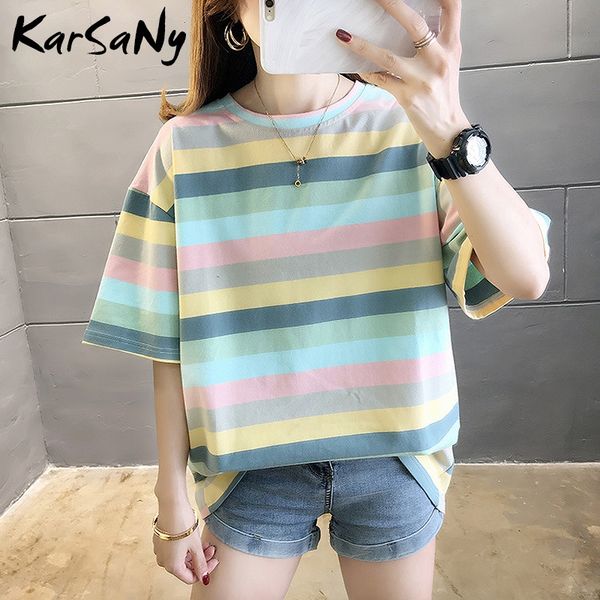 women's t-shirt striped for women summer oversized t shirt vintage causal tee tshirt cotton, White
women's t-shirt striped for women summer oversized t shirt vintage causal tee tshirt cotton, White
