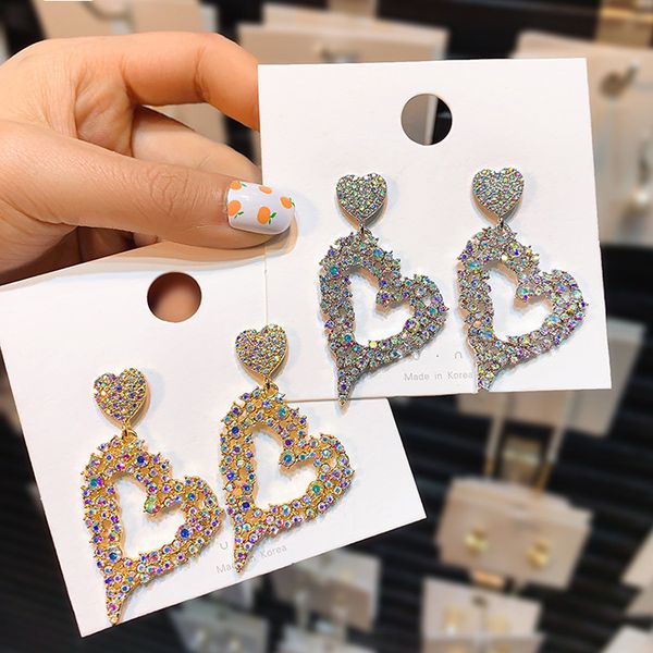925 silver needle american fashion exaggerated love full diamond earrings temperament joggle luxury long earrings by039, Golden
925 silver needle american fashion exaggerated love full diamond earrings temperament joggle luxury long earrings by039, Golden