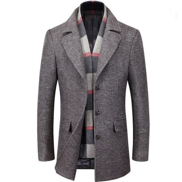 men's wool & blends winter men with thick cloth coat paragraph woolen dust grows in leisure clothing, Black
men's wool & blends winter men with thick cloth coat paragraph woolen dust grows in leisure clothing, Black