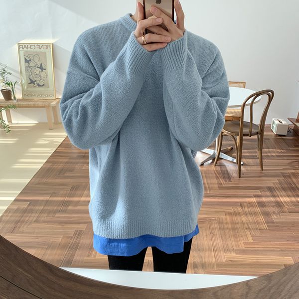 ewq / men's wear thickened warm sweater autumn winter korean loose fashion round collar all-match vintage kintted male 3245, White;black
ewq / men's wear thickened warm sweater autumn winter korean loose fashion round collar all-match vintage kintted male 3245, White;black