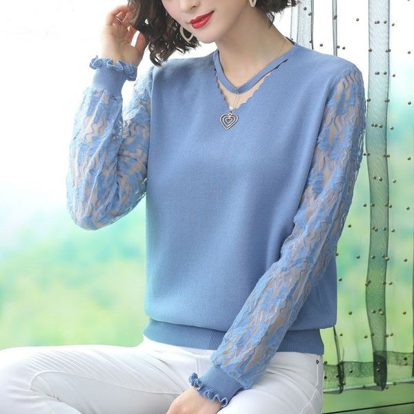 spring and autumn women's sweater long sleeve 2020 new lace outer wearing all-match thin knitted base shirt women, White;black
spring and autumn women's sweater long sleeve 2020 new lace outer wearing all-match thin knitted base shirt women, White;black