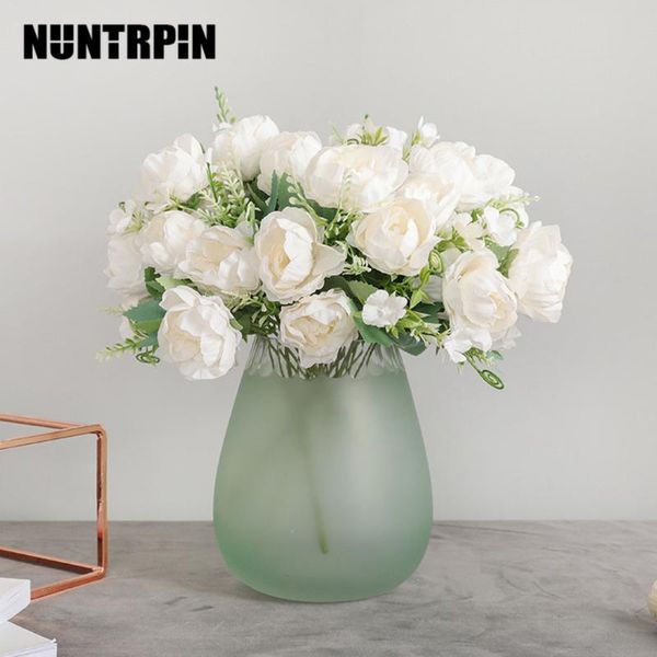 artificial rose bouquet artificial flowers silk floral decor for home office wedding party fake peony rose flower
artificial rose bouquet artificial flowers silk floral decor for home office wedding party fake peony rose flower