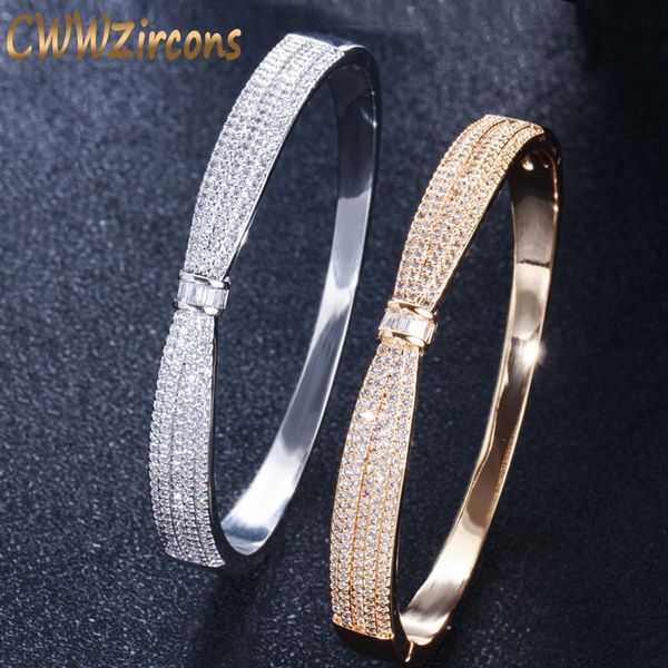 cwwzircons fashion women accessories cz stones yellow gold color round open cuff bangles designer jewelry bg018, Black
cwwzircons fashion women accessories cz stones yellow gold color round open cuff bangles designer jewelry bg018, Black