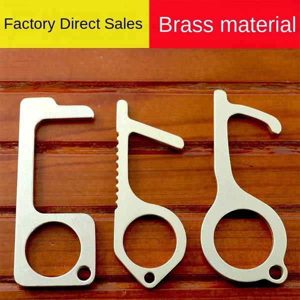 edc opener antibacterial epidemicinfection brass non-contact door opener press elevator key door chain antibacterial chain chain, Silver
edc opener antibacterial epidemicinfection brass non-contact door opener press elevator key door chain antibacterial chain chain, Silver