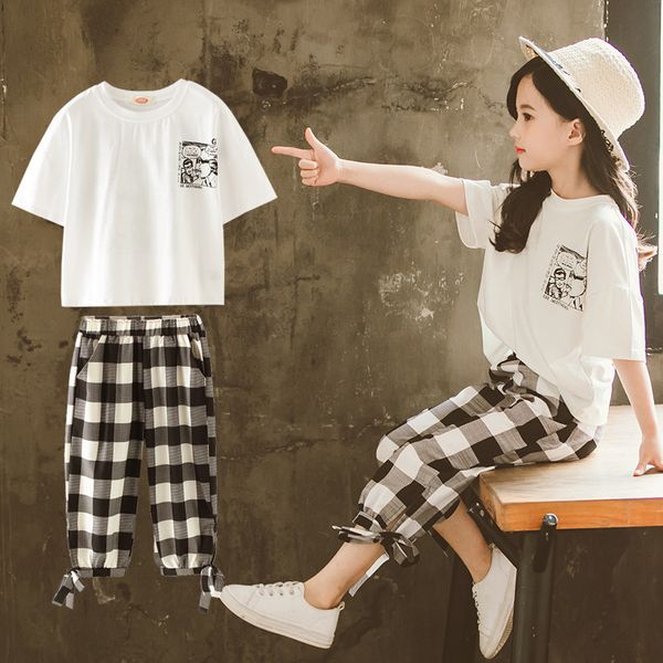 childrens clothing girls summer suit new super western style childrens summer clothes short sleeve plaid two-piece set, White
childrens clothing girls summer suit new super western style childrens summer clothes short sleeve plaid two-piece set, White