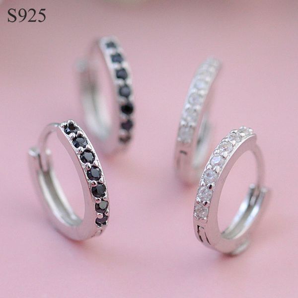 genuine real pure solid 925 sterling silver earrings hoop men women jewelry black cubic zircon male female round earrings bijoux, Golden;silver
genuine real pure solid 925 sterling silver earrings hoop men women jewelry black cubic zircon male female round earrings bijoux, Golden;silver
