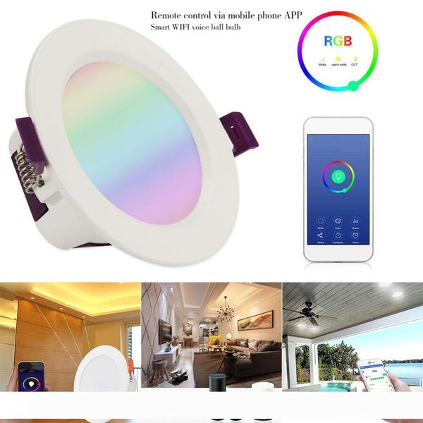 led smart downlight 9w rgbw multicolor wifi downlight round ceiling recessed spot light app control work with alexa&google home full functio
led smart downlight 9w rgbw multicolor wifi downlight round ceiling recessed spot light app control work with alexa&google home full functio