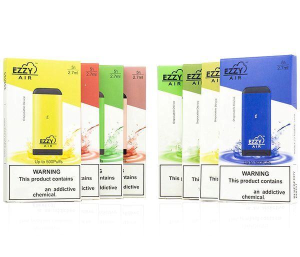 Аутентичные Ezzy воздуха Одноразовая Pod Устройство 2,7 мл Vape Pen Картридж 500 Puff Display Box выбор 5 цветов
Аутентичные Ezzy воздуха Одноразовая Pod Устройство 2,7 мл Vape Pen Картридж 500 Puff Display Box выбор 5 цветов