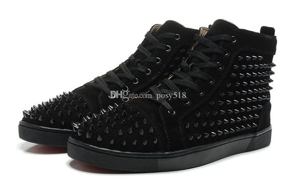 2019 mens designer shoes for men black suede with spikes red bottom fashion luxury casual shoes women leisure trainers footwear 35-46
2019 mens designer shoes for men black suede with spikes red bottom fashion luxury casual shoes women leisure trainers footwear 35-46