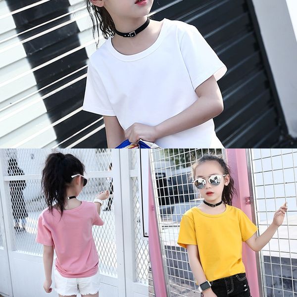 2020 new summer cool girl's children's t- shirt plain short-sleeved casual in the big base shirt t-shirt, Blue
2020 new summer cool girl's children's t- shirt plain short-sleeved casual in the big base shirt t-shirt, Blue
