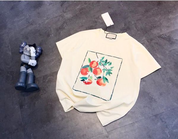 men's and women's short-sleeved t-shirt new cotton fabric digital fashion orange print round neck ing, White
men's and women's short-sleeved t-shirt new cotton fabric digital fashion orange print round neck ing, White